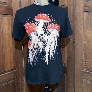 Threadless Kooky Love Mushroom Fish T Shirt Never Worn Size Small Ocean Vibes